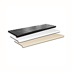 13" Deep Plastic Bullnose Shelves (Set of 4)