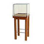 Tecno Wood Veneer Square Pedestal Showcase 