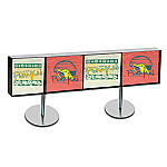 Double Sided 4 Across Metal T-Shirt Display Box 