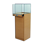 Tecno Pull-Out Square Pedestal Showcase